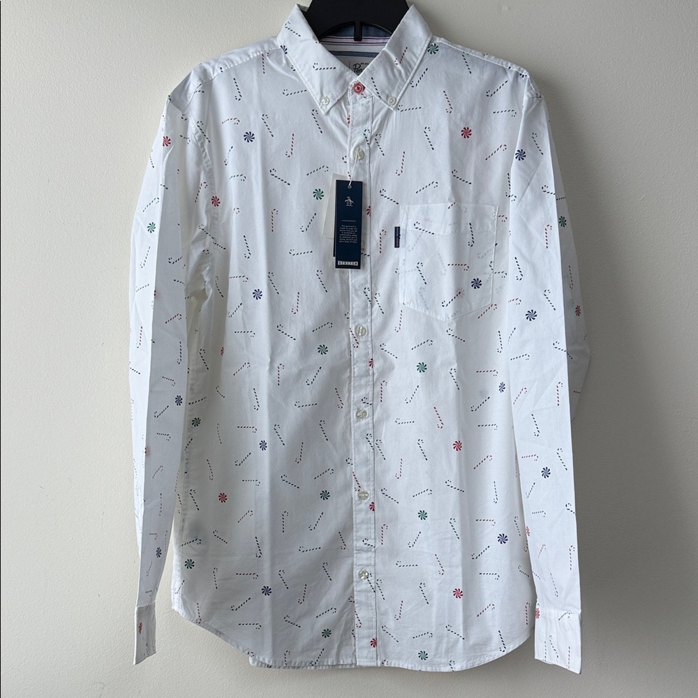 Original Penguin White Shirt with Colorful Accents